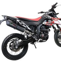 Pot echappement compatible avec Aprilia Sx 125 2021-2024, Furore Evo4 Poppy, Échappement légal, homologué,silencieux avec catalyseur, db killer amovible et tuyau de liaison spécifique 