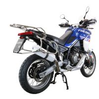 Pot echappement compatible avec Aprilia Tuareg 660 2021-2024, Albus Evo4, Échappement légal, homologué,silencieux avec db killer amovible et tuyau de liaison spécifique 