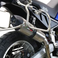 GPR pot echappement compatible avec  Aprilia Tuareg 660 2021-2024, New Grand Prix Evo Titanium, Échappement légal, homologué,silencieux avec db killer amovible et tuyau de liaison spécifique 