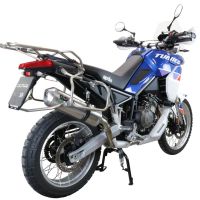 GPR pot echappement compatible avec  Aprilia Tuareg 660 2021-2024, Satinox , Échappement légal, homologué,silencieux avec db killer amovible et tuyau de liaison spécifique 
