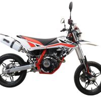 Pot echappement compatible avec Beta RR 125 4T Motard 2019-2020, Albus Evo4, Pot Échappement slip-on homologué, légal, avec db killer amovible, tuyau de liaison et catalyseur 