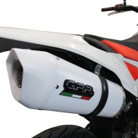 Pot echappement compatible avec Beta RR 125 4T Motard 2019-2020, Albus Evo4, Pot Échappement slip-on homologué, légal, avec db killer amovible, tuyau de liaison et catalyseur 
