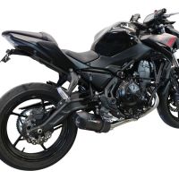 Pot echappement compatible avec Kawasaki Z 650 2017-2020, Furore Evo4 Nero, Homologué et légal, système d'échappement complet avec catalyseur et db killer amovible 