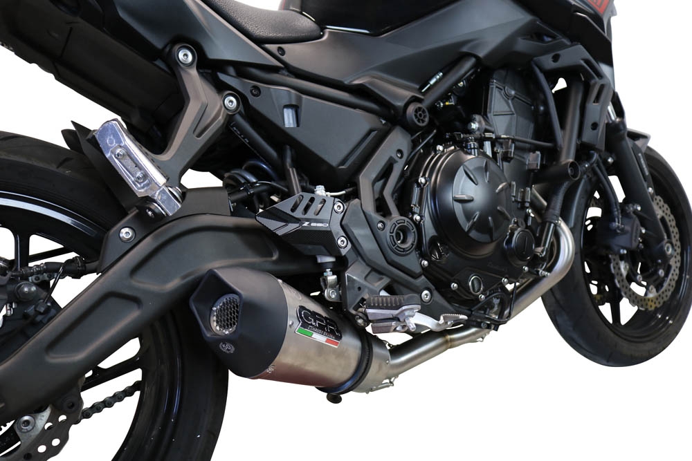 GPR pot echappement compatible avec  Kawasaki Ninja 650 2017-2020, New Grand Prix Evo Titanium, Homologué et légal, système d'échappement complet avec catalyseur et db killer amovible 