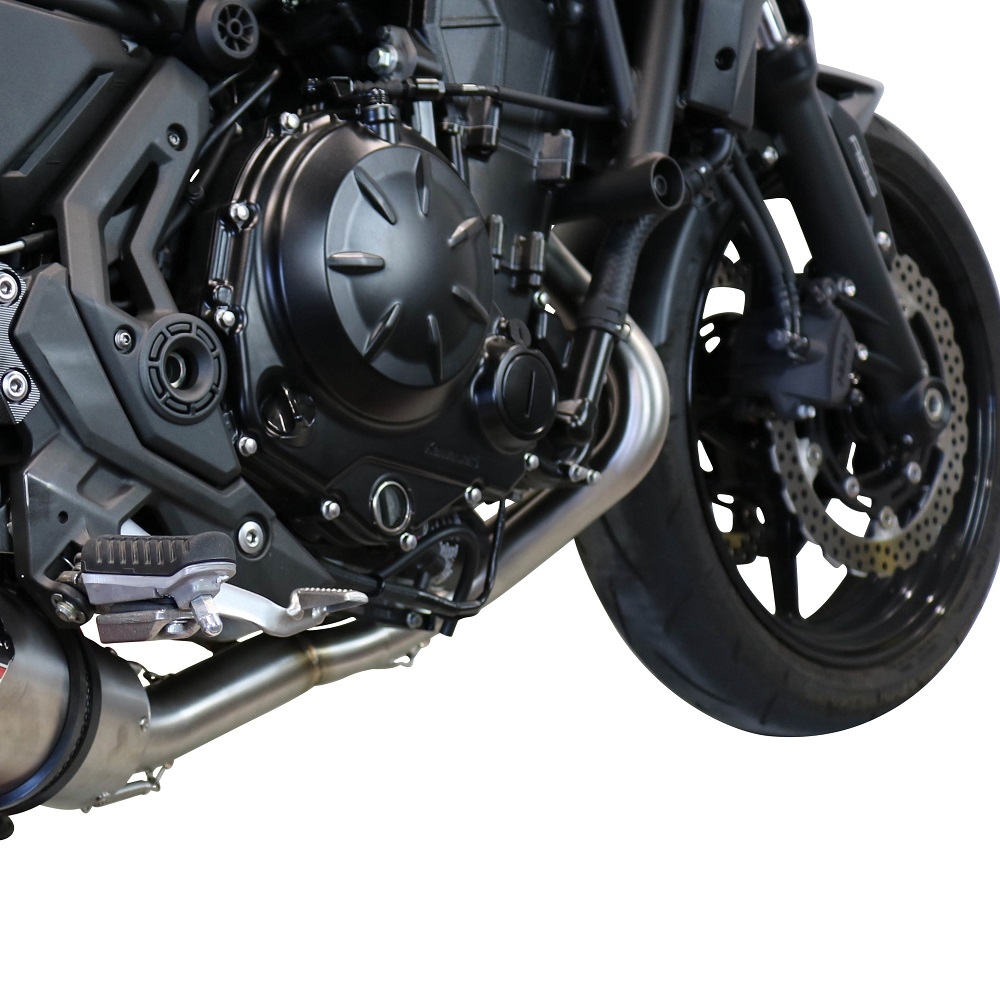 Pot echappement compatible avec Kawasaki Z 650 2017-2020, M3 Poppy , Homologué et légal, système d'échappement complet avec catalyseur et db killer amovible 