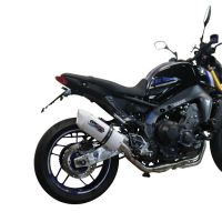 Pot echappement compatible avec Yamaha Mt-09 2021-2023, Albus Evo4, Homologué et légal, système d'échappement complet avec catalyseur et db killer amovible 