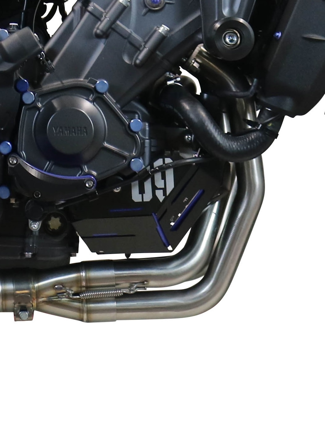Pot echappement compatible avec Yamaha XSR900 2022-2024, Powercone Evo, Homologué et légal, système d'échappement complet avec catalyseur et db killer amovible 