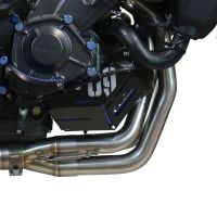 Pot echappement compatible avec Yamaha XSR900 2022-2024, Powercone Evo, Homologué et légal, système d'échappement complet avec catalyseur et db killer amovible 