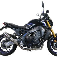 Pot echappement compatible avec Yamaha Mt-09 2021-2023, M3 Inox , Homologué et légal, système d'échappement complet avec catalyseur et db killer amovible 
