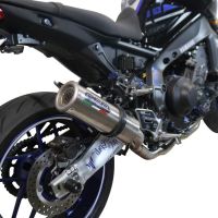 Pot echappement compatible avec Yamaha Mt-09 2021-2023, M3 Inox , Homologué et légal, système d'échappement complet avec catalyseur et db killer amovible 
