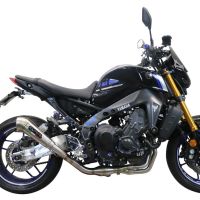 Pot echappement compatible avec Yamaha Mt-09 2021-2023, Powercone Evo, Homologué et légal, système d'échappement complet avec catalyseur et db killer amovible 