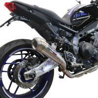 Pot echappement compatible avec Yamaha Mt-09 2021-2023, Powercone Evo, Homologué et légal, système d'échappement complet avec catalyseur et db killer amovible 