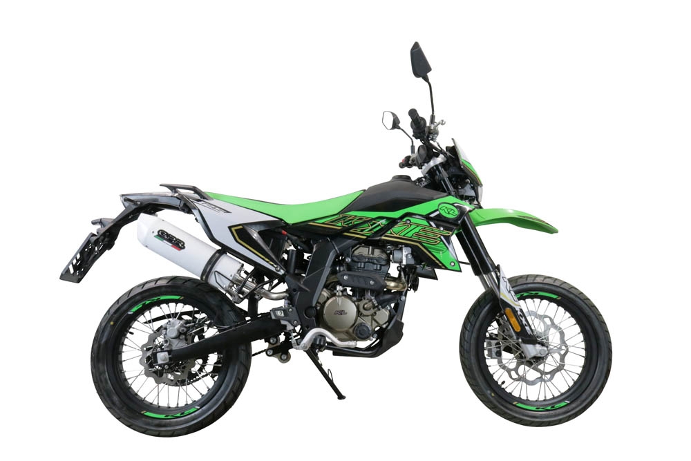 Pot echappement compatible avec KL MOTOR KXE 125 2022-2023, Albus Evo4, Pot Échappement slip-on homologué, légal, avec db killer amovible, tuyau de liaison et catalyseur 