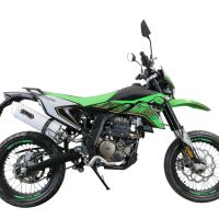 Pot echappement compatible avec KL MOTOR KXE 125 2022-2023, Albus Evo4, Pot Échappement slip-on homologué, légal, avec db killer amovible, tuyau de liaison et catalyseur 