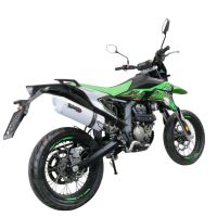 Pot echappement compatible avec KL MOTOR KXE 125 2022-2023, Albus Evo4, Pot Échappement slip-on homologué, légal, avec db killer amovible, tuyau de liaison et catalyseur 