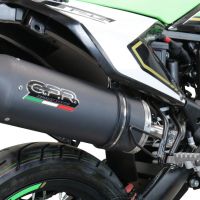 Pot echappement compatible avec KL MOTOR KXE 125 2022-2023, Furore Evo4 Nero, Pot Échappement slip-on homologué, légal, avec db killer amovible, tuyau de liaison et catalyseur 