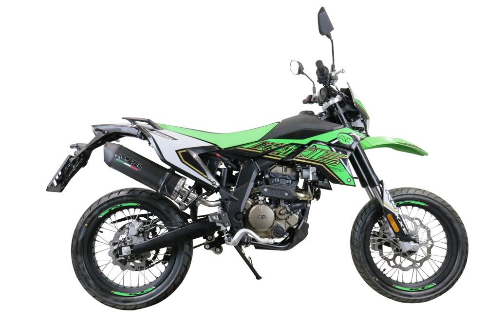 Pot echappement compatible avec KL MOTOR KXE 125 2022-2023, Furore Evo4 Poppy, Échappement légal, homologué,silencieux avec catalyseur, db killer amovible et tuyau de liaison spécifique 