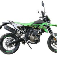 Pot echappement compatible avec KL MOTOR KXE 125 2022-2023, Furore Evo4 Poppy, Échappement légal, homologué,silencieux avec catalyseur, db killer amovible et tuyau de liaison spécifique 