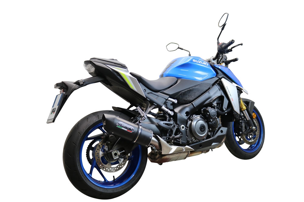 Pot echappement compatible avec Suzuki Gsx-S 950 2017-2020, Furore Evo4 Nero, Échappement légal, homologué,silencieux avec db killer amovible et tuyau de liaison spécifique 