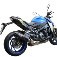 Pot echappement compatible avec Suzuki Gsx-S 950 2017-2020, Furore Evo4 Nero, Échappement légal, homologué,silencieux avec db killer amovible et tuyau de liaison spécifique 
