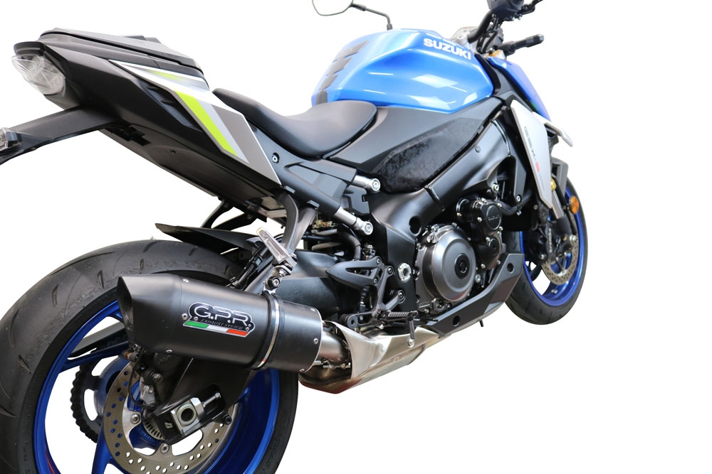 Pot echappement compatible avec Suzuki Gsx-S 950 2017-2020, Furore Evo4 Nero, Échappement légal, homologué,silencieux avec db killer amovible et tuyau de liaison spécifique 
