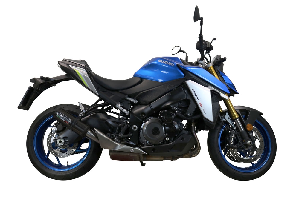 Pot echappement compatible avec Suzuki Gsx-S 1000 F 2021-2025, M3 Titanium Natural, Échappement légal, homologué,silencieux avec db killer amovible et tuyau de liaison spécifique 