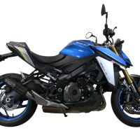 Pot echappement compatible avec Suzuki Gsx-S 1000 F 2021-2025, M3 Titanium Natural, Échappement légal, homologué,silencieux avec db killer amovible et tuyau de liaison spécifique 