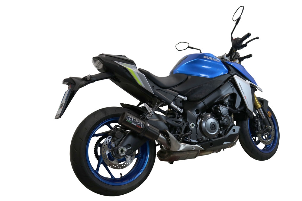 Pot echappement compatible avec Suzuki Gsx-S 1000 F 2021-2025, M3 Titanium Natural, Échappement légal, homologué,silencieux avec db killer amovible et tuyau de liaison spécifique 