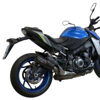 Pot echappement compatible avec Suzuki Gsx-S 1000 F 2021-2025, M3 Titanium Natural, Échappement légal, homologué,silencieux avec db killer amovible et tuyau de liaison spécifique 