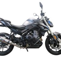 GPR pot echappement compatible avec  Voge 500DS 2021-2024, New Grand Prix Evo Titanium, Échappement légal, homologué,silencieux avec db killer amovible et tuyau de liaison spécifique 