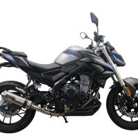 Pot echappement compatible avec Voge 500R 2021-2024, M3 Inox , Échappement légal, homologué,silencieux avec db killer amovible et tuyau de liaison spécifique 
