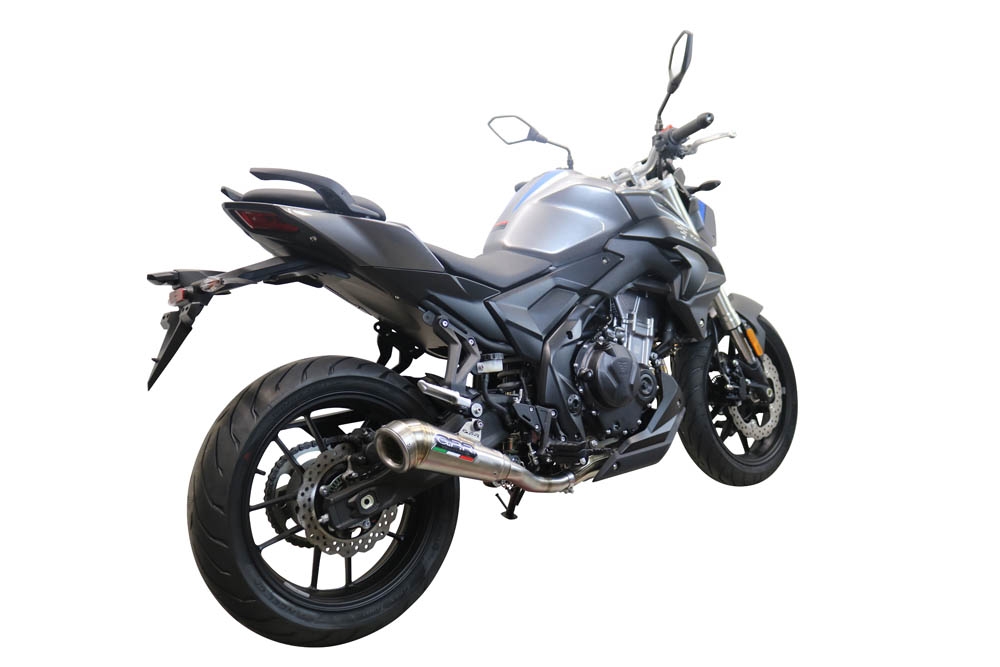 Pot echappement compatible avec Voge 500R 2021-2024, Powercone Evo, Pot échappement racing, avec les tuyaux de liaison, article sans homologation 