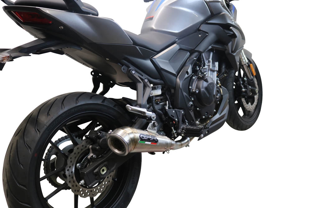 Pot echappement compatible avec Voge 500R 2021-2024, Powercone Evo, Pot échappement racing, avec les tuyaux de liaison, article sans homologation 