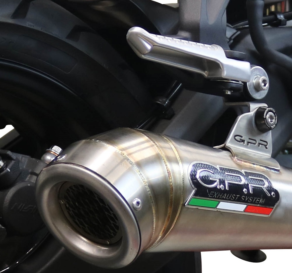 Pot echappement compatible avec Voge 500R 2021-2024, Powercone Evo, Pot échappement racing, avec les tuyaux de liaison, article sans homologation 