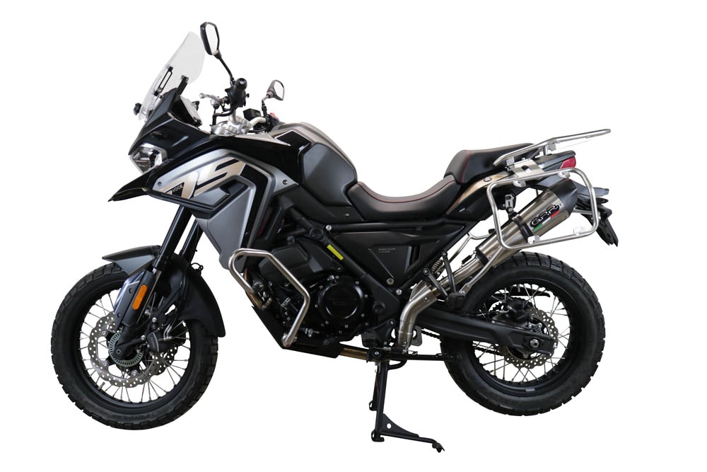 GPR pot echappement compatible avec  Voge 650DSX 2021-2024, New Grand Prix Evo Titanium, Échappement légal, homologué,silencieux avec catalyseur, db killer amovible et tuyau de liaison spécifique 