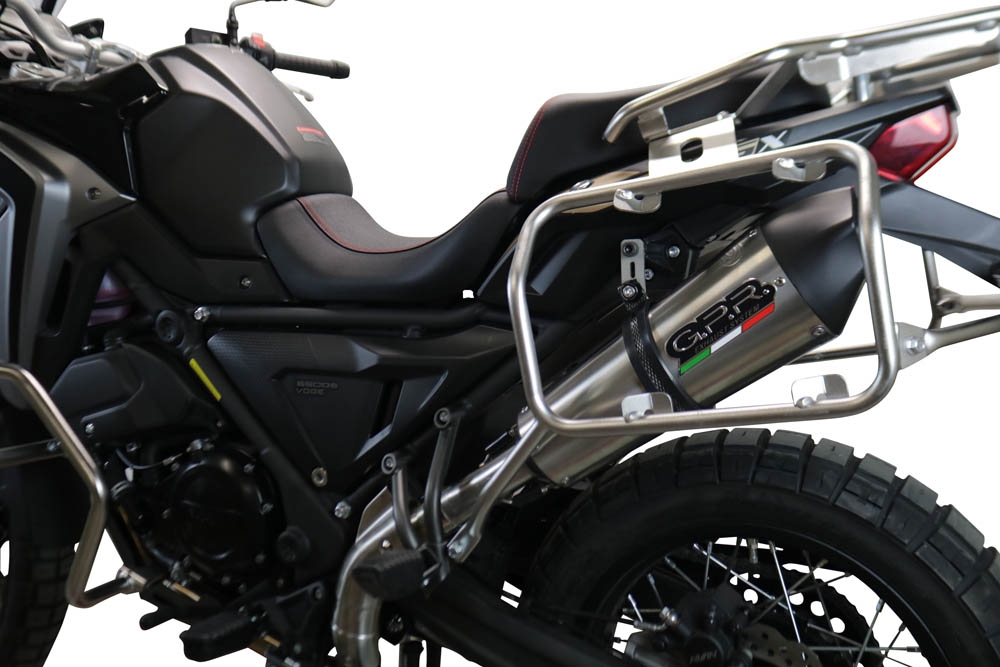 GPR pot echappement compatible avec  Voge 650DSX 2021-2024, New Grand Prix Evo Titanium, Échappement légal, homologué,silencieux avec catalyseur, db killer amovible et tuyau de liaison spécifique 