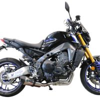 Pot echappement compatible avec Yamaha Mt-09 2014-2020, Gpe Ann. titanium, Pot d'échappement complet racing, compris de collecteur et db killer amovible, sans homologation 