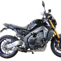Pot echappement compatible avec Yamaha XSR900 2022-2024, M3 Black Titanium, Pot d'échappement complet racing, compris de collecteur et db killer amovible, sans homologation 