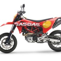 GPR pot echappement compatible avec  Gas Gas ES 700 2023-2024, Furore Evo4 Nero, Pot Échappement slip-on homologué, légal, avec db killer amovible, tuyau de liaison et catalyseur 