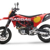 GPR pot echappement compatible avec  Gas Gas SM 700 2023-2024, New Grand Prix Evo Poppy, Pot Échappement slip-on homologué, légal, avec db killer amovible, tuyau de liaison et catalyseur 