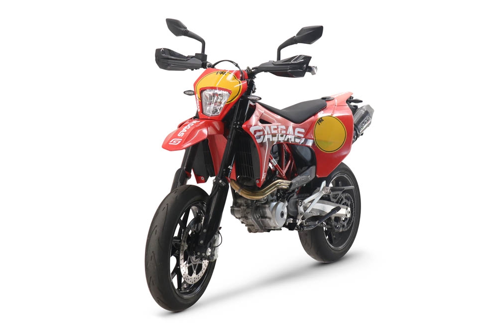 GPR pot echappement compatible avec  Gas Gas SM 700 2023-2024, New Grand Prix Evo Poppy, Pot Échappement slip-on homologué, légal, avec db killer amovible, tuyau de liaison et catalyseur 