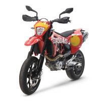 GPR pot echappement compatible avec  Gas Gas SM 700 2023-2024, New Grand Prix Evo Poppy, Pot Échappement slip-on homologué, légal, avec db killer amovible, tuyau de liaison et catalyseur 