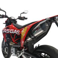 GPR pot echappement compatible avec  Gas Gas SM 700 2023-2024, New Grand Prix Evo Titanium, Pot Échappement slip-on homologué, légal, avec db killer amovible, tuyau de liaison et catalyseur 