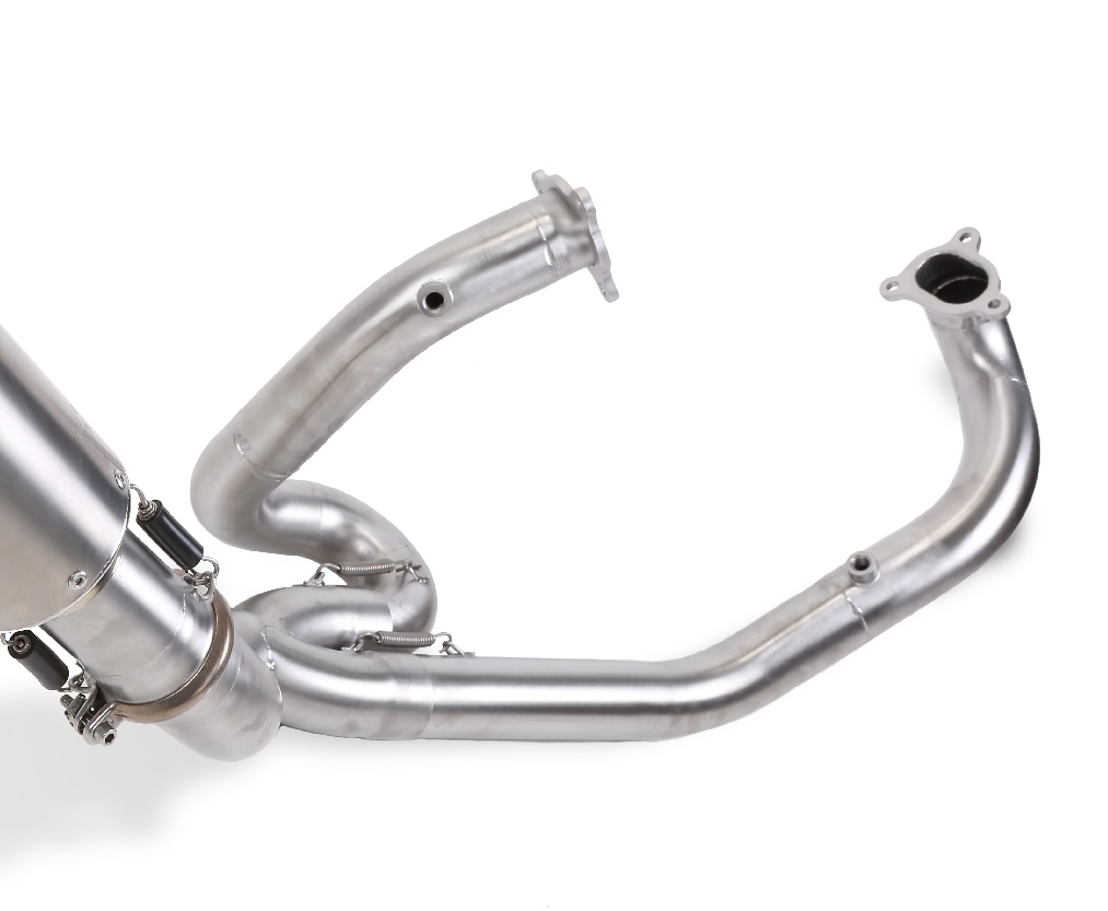 Pot echappement compatible avec Ktm LC 8 Super Adventure 1290 R 2021-2024, Sonic Poppy, Pot d'échappement complet racing, compris de collecteur et db killer amovible, sans homologation 