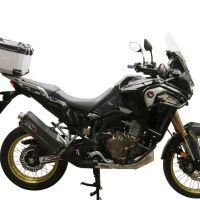 Top case en aluminium, couleur argent avec plaque spécifique incluse Top-case GPR TECH compatible avec  Honda Crf 1100 L Africa Twin 2020/2024 e5