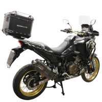 Top case en aluminium, couleur argent avec plaque spécifique incluse Top-case GPR TECH compatible avec  Honda Crf 1100 L Africa Twin 2020/2024 e5