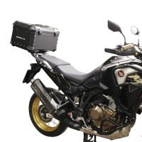 Top case en aluminium, couleur noire avec plaque spécifique incluse Top-case GPR TECH compatible avec  Honda Crf 1100 L Africa Twin 2020/2024 e5