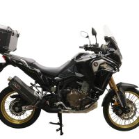 Top case en aluminium, couleur noire avec plaque spécifique incluse Top-case GPR TECH compatible avec  Honda Crf 1100 L Africa Twin 2020/2024 e5