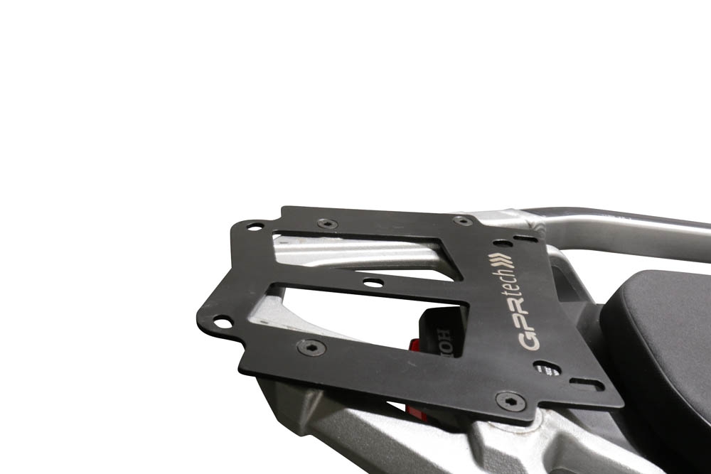 Top case en aluminium, couleur argent avec plaque spécifique incluse Top-case GPR TECH compatible avec  Honda Crf 1100 L Africa Twin 2020/2024 e5