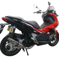 Pot echappement compatible avec Honda X-Adv 150 2020-2023, Deeptone Inox, Pot d'échappement complet racing, compris de collecteur et db killer amovible, sans homologation 
